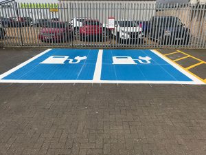 electric car charging painting